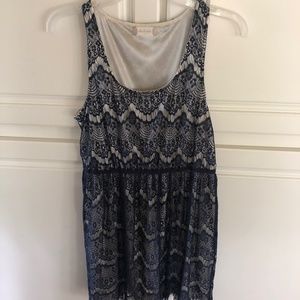 Altar'd State Junior large dress. Navy. Sleeveless.  Scoop neck.